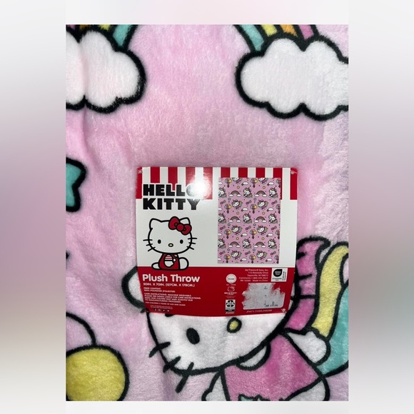 Hello Kitty pink unicorn soft throw blanket #kawaii - Picture 2 of 5